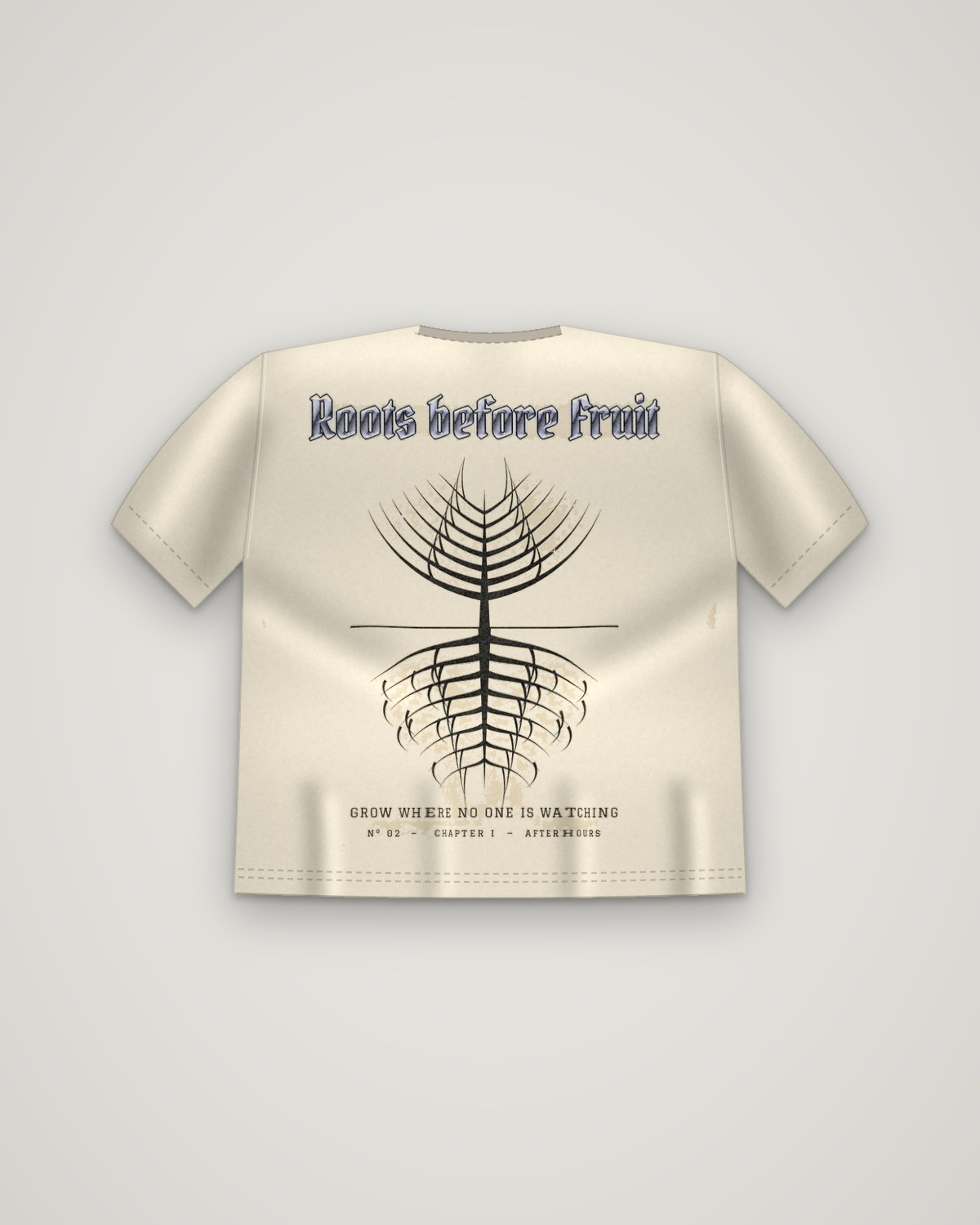 ROOTS BEFORE FRUIT T-SHIRT – Rückseite
